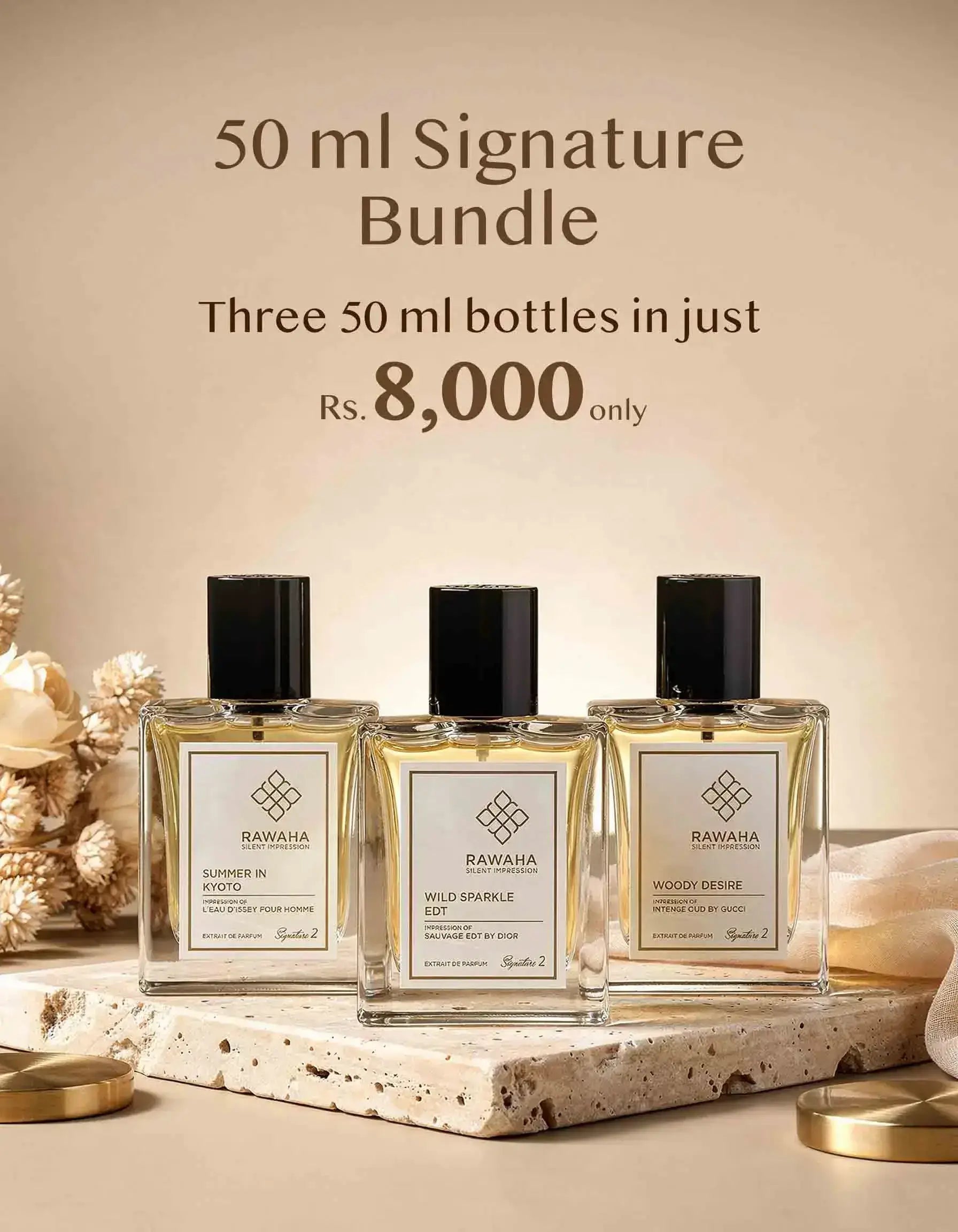 3 Signature Perfumes Bundle 50ml