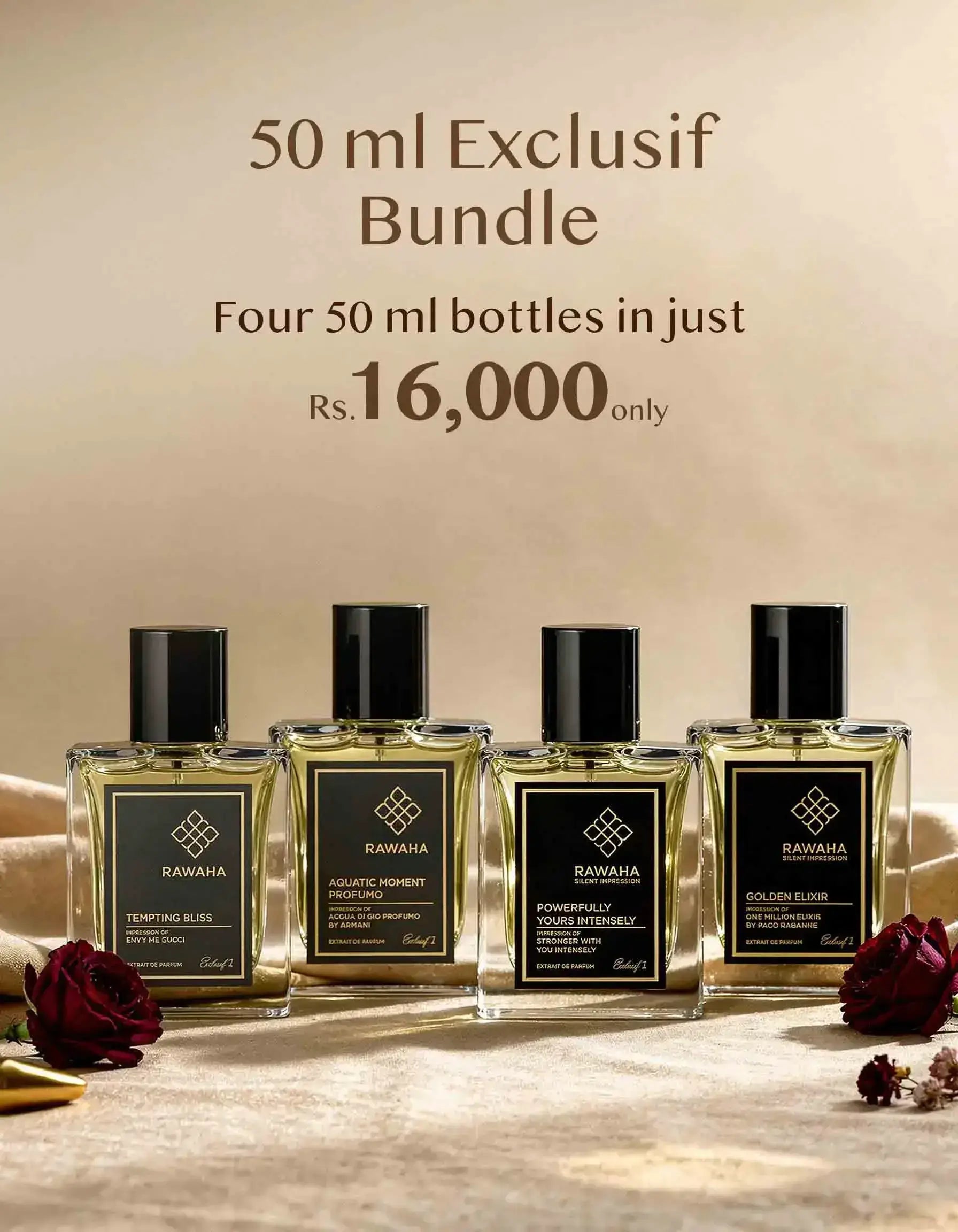 4 Exclusif Perfumes Bundle 50ml