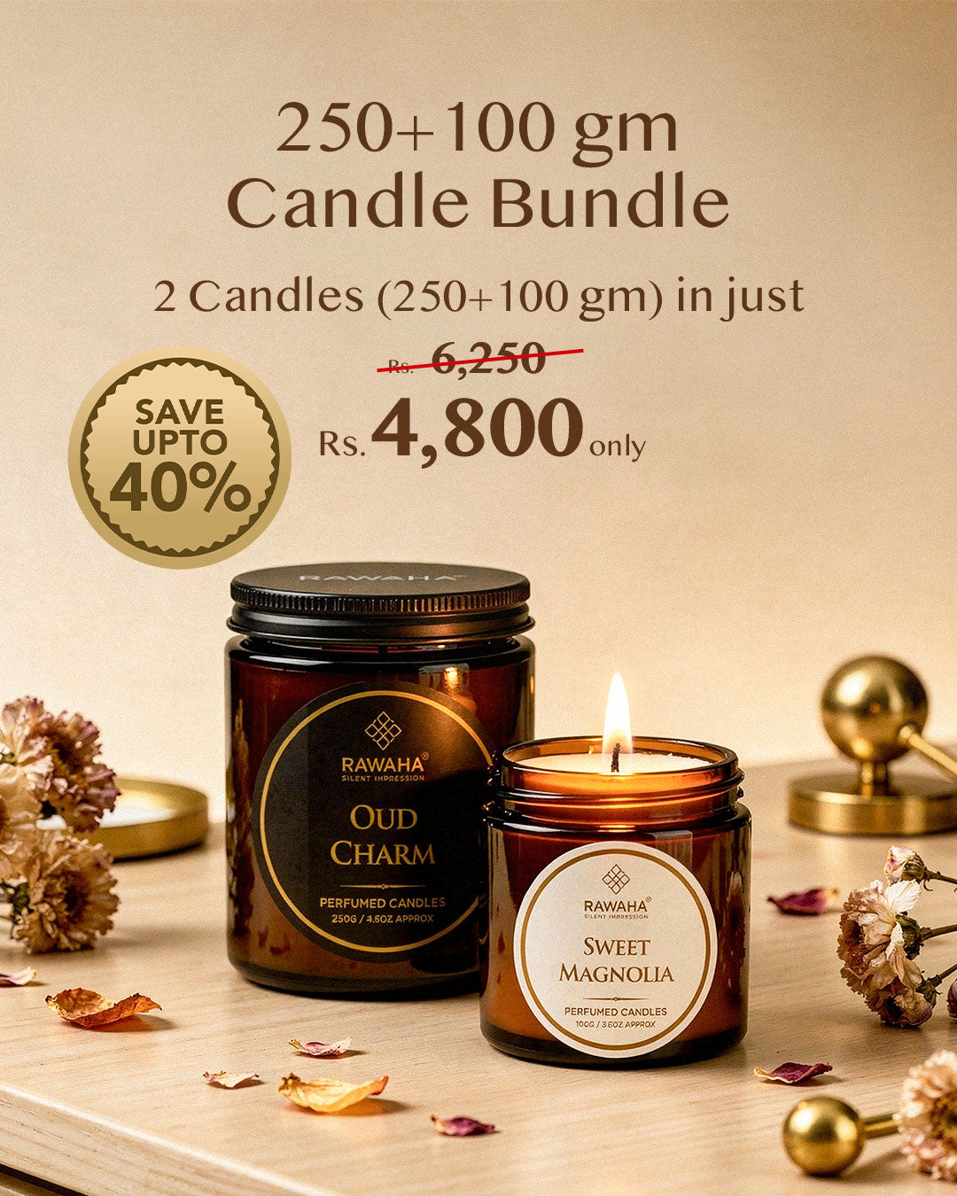 250 + 100gm Candles Bundle