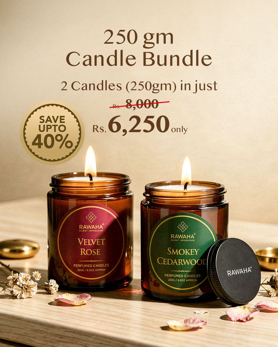 Two 250gm Candle Bundle