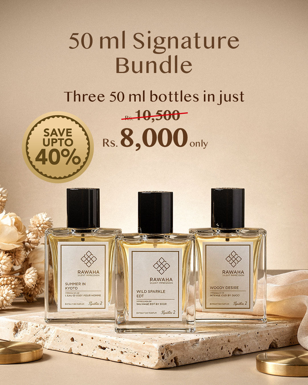 3 Signature Perfumes Bundle 50ml
